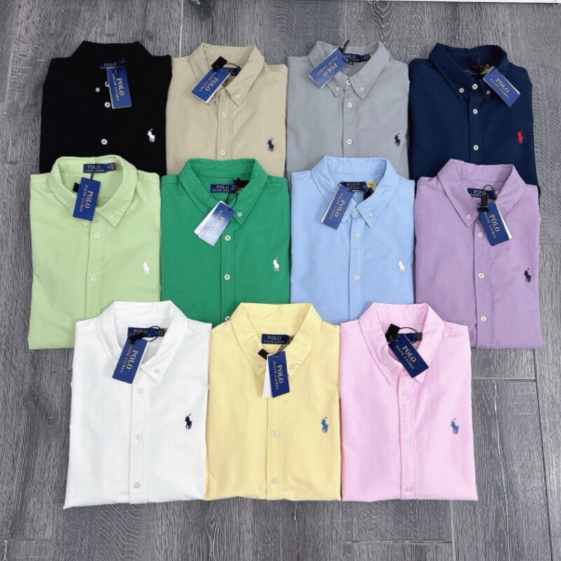 Cross-Border/Original Rl Ralph Lauren Embroidered Shirt, Oxford Fabric, All-Season Simple Button-Up Classic Men's Long-Sleeve Shirt Cross-Border/Original Rl Ralph Lauren Embroidered Shirt, Oxford Fabric, All-Season Simple Button-Up Classic Men's Long-Sleeve Shirt
