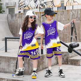 儿童篮球服套装男童女孩幼儿园小学生训练服短袖表演比赛球衣