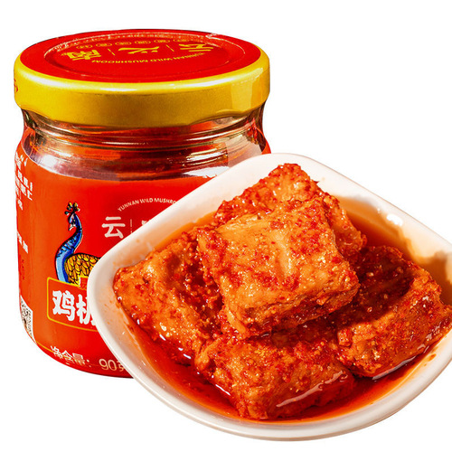 Yunnan specialty chicken fir oil fermented bean curd bottled fermented bean curd red oil stinky tofu sauce served with rice barbecue dipping sauce braised fu original flavor