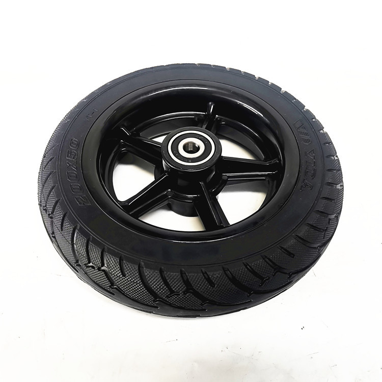 8-inch electric skateboard front wheel solid tire 200x50 solid complete wheel set integrated hub tire accessory