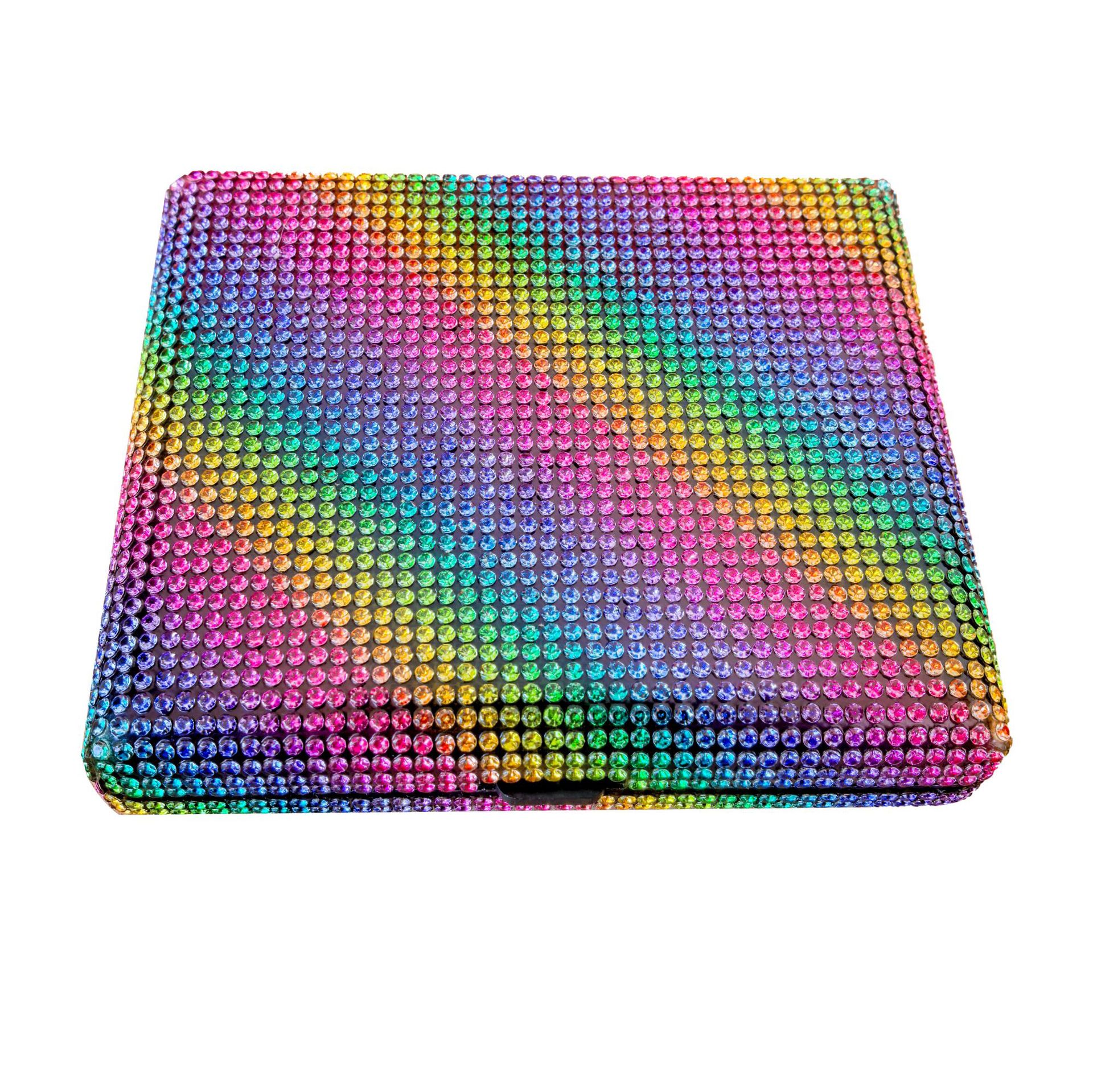 Estuche para cigarrillos ultrafino con incrustaciones de diamantes para mujer, adecuado para cigarrillos normales, medianos y delgados, creativo, resistente a la presión, a prueba de humedad, disponible en varios colores, estuche para cigarrillos de lujo ligero.
