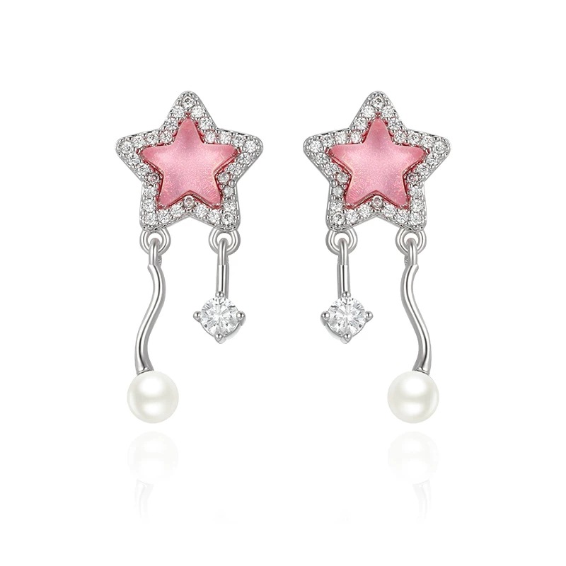 Xuping gemas artificiales temperamento suave viento moca estrellas bordillo pernos de auriculares ins viento dulce y cool personalidad auriculares al por mayor
