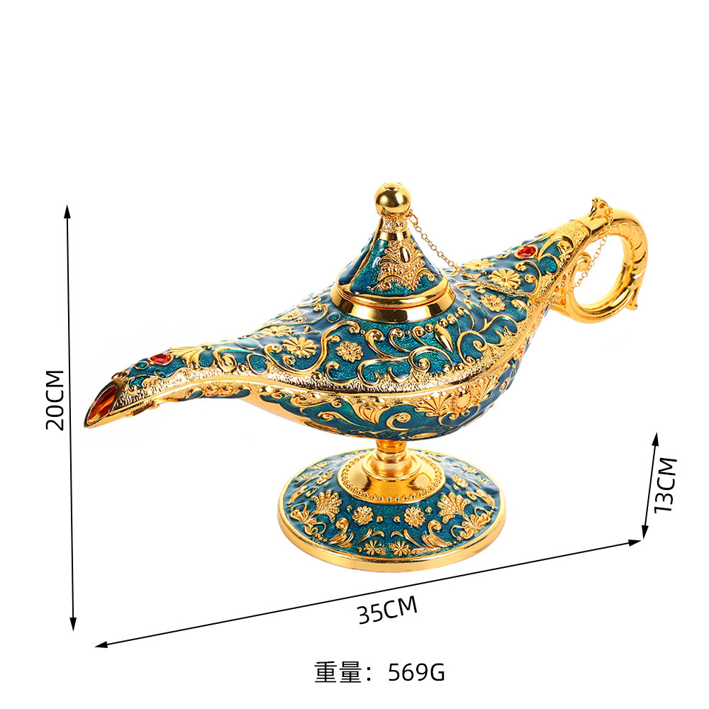 (2개) 유럽 ??알라딘 마법 램프 장식품 복고풍 절묘한 금속 공예 창의적인 가정 고전 궁전 스타일 장식