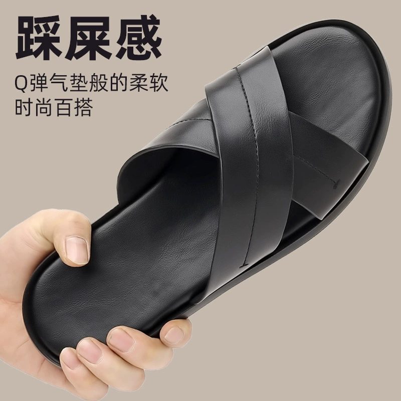 Летние 2025 тапочки мужская новая мода европейская мода