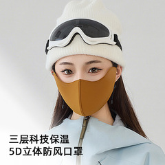 批发秋冬季保暖口罩女2025新款美拉德透气护眼角户外出行骑行面罩