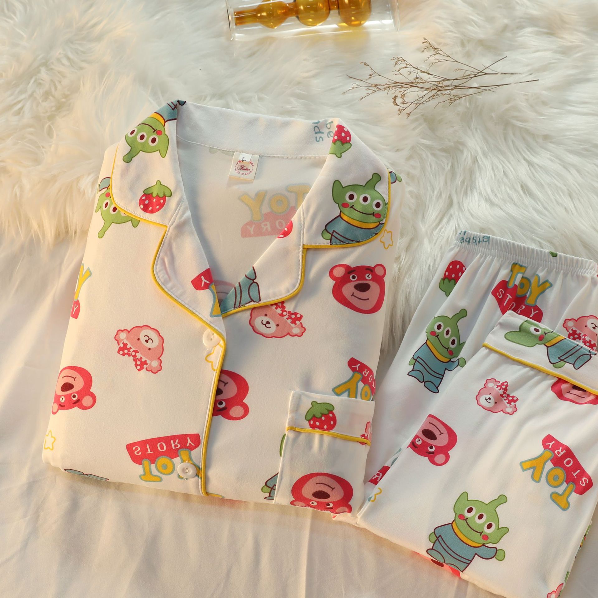 Conjunto de Pijamas para Mujer de Poliéster, Cómodo, para Casa