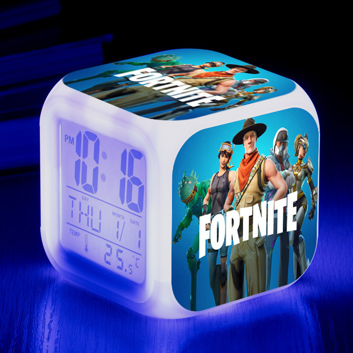 Reloj Despertador Infantil Cuadrado con Cambio de Color