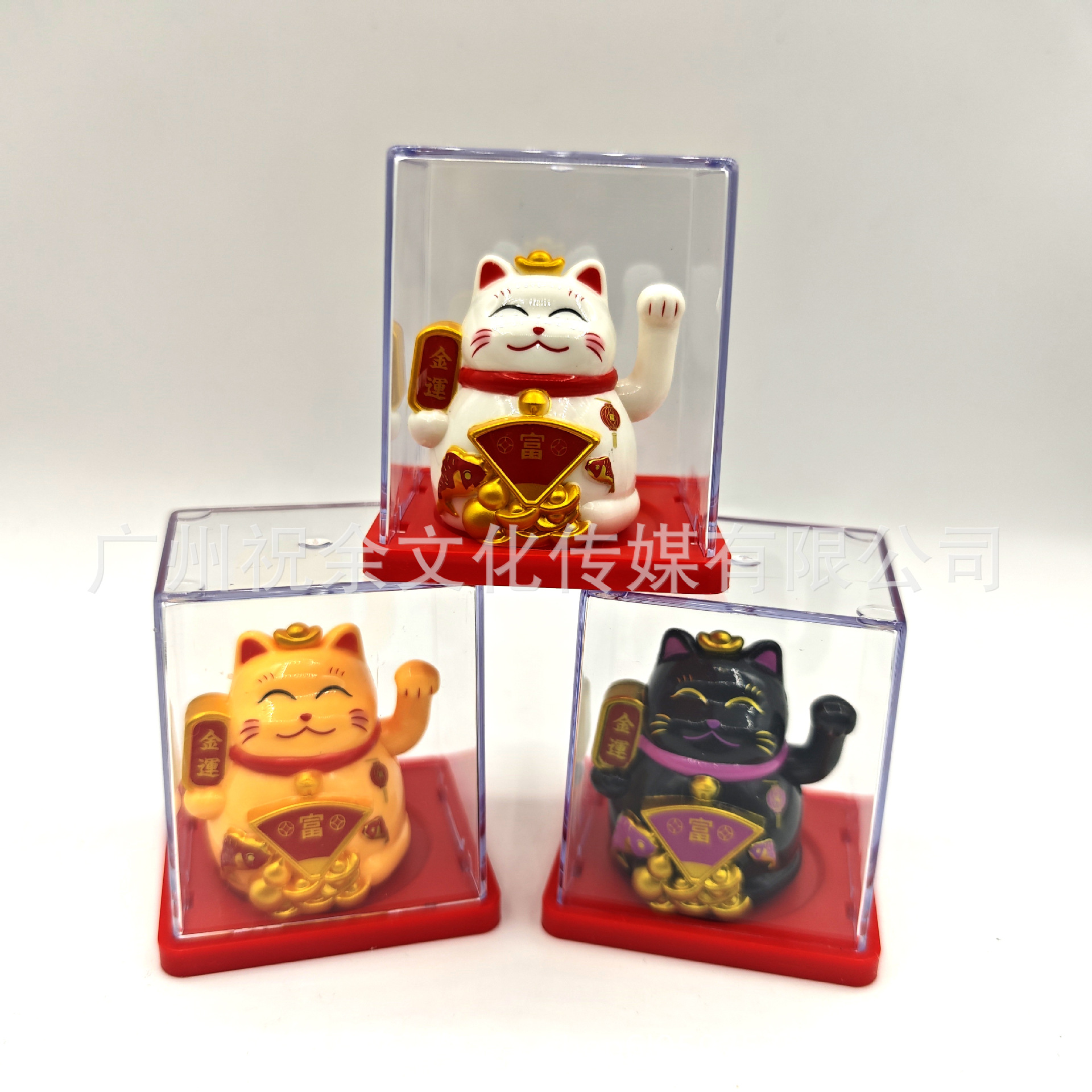 Mini adornos de la suerte para gatos y accesorios de regalo para coches de tienda de manualidades con cubiertas antipolvo