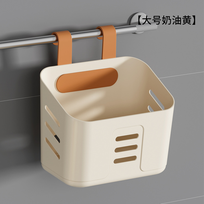 cocina doméstica pequeña cesta colgante estante de baño colgable pared de plástico almacenamiento de artefactos canasta