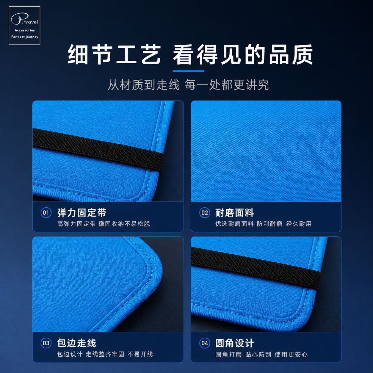 RFID nylon passport organizer, anti-demagnetization, anti-theft