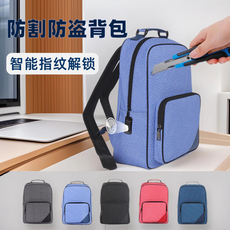New Anti-Cut, Anti-Theft Fingerprint Backpack, Fingerprint Unlocking Backpack, Business Casual Backpack, Waterproof and Fireproof Computer Bag New Anti-Cut, Anti-Theft Fingerprint Backpack, Fingerprint Unlocking Backpack, Business Casual Backpack, Waterproof and Fireproof Computer Bag