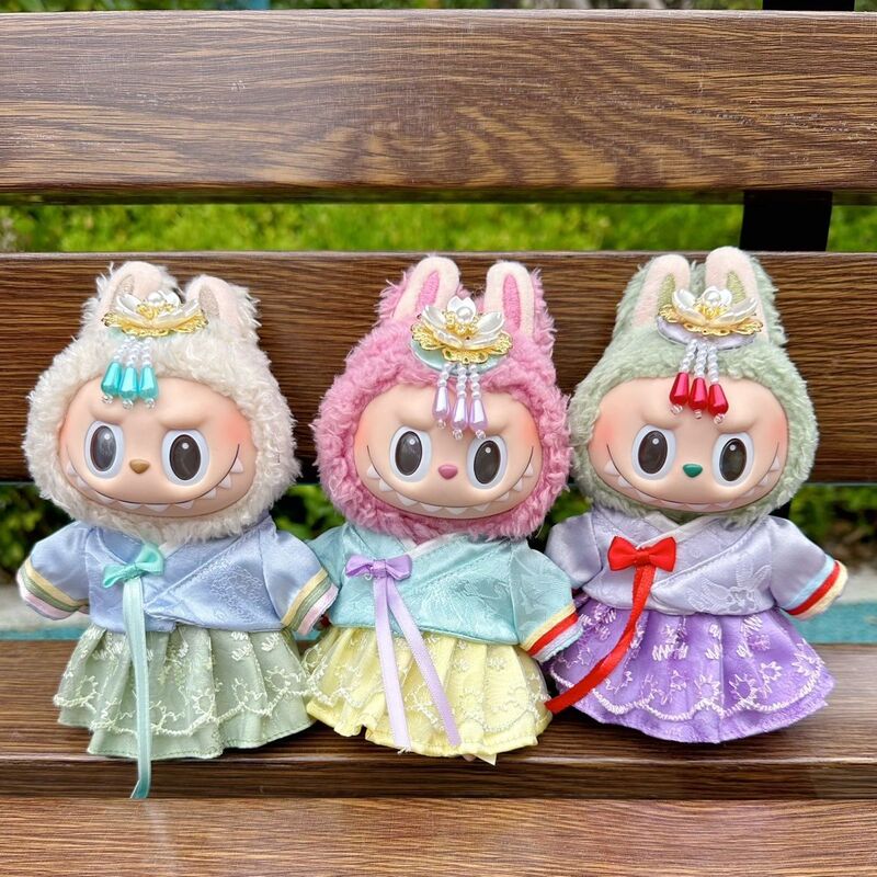 17cm Hanbok Labubu Princess Dress for First, Second, and Third Generation, Korean Clothing, Yanji Doll Clothes 17cm Hanbok Labubu Princess Dress for First, Second, and Third Generation, Korean Clothing, Yanji Doll Clothes