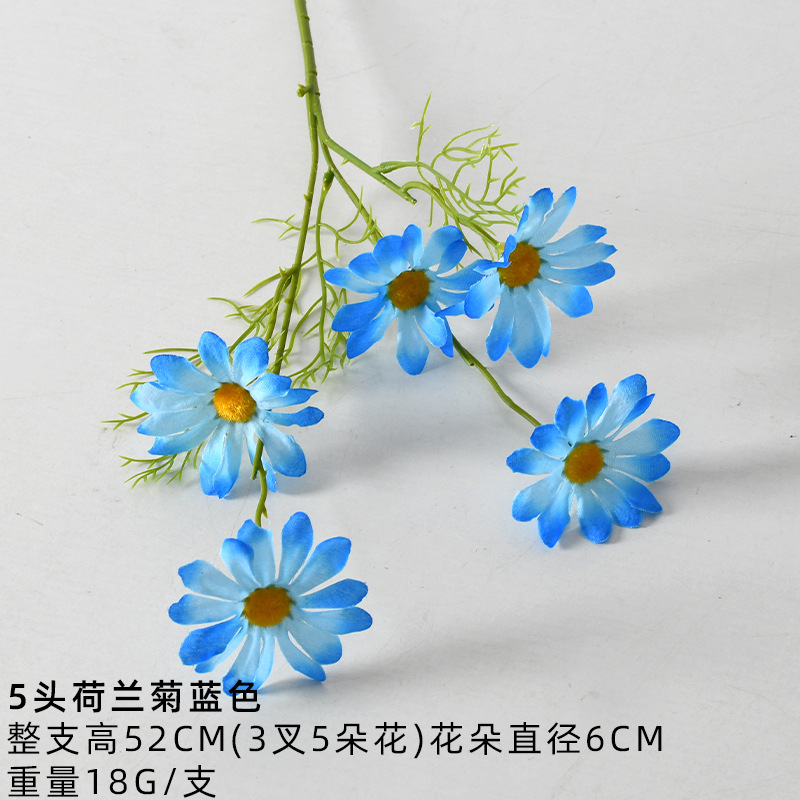 Flor artificial flor azul material boda salón decoración del hogar Rosa artificial Flor de plástico al por mayor