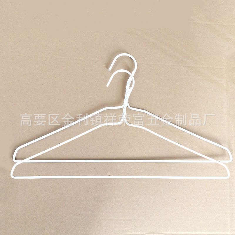 包胶衣架3.8mm铁线衣架 干洗店一次性衣架白色家居衣柜收纳挂现货