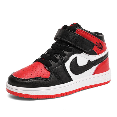 AJ children's men's shoes high-top Air Force 1 basketball shoes anti-skid shoes medium and large children's shoes female students versatile sports shoes