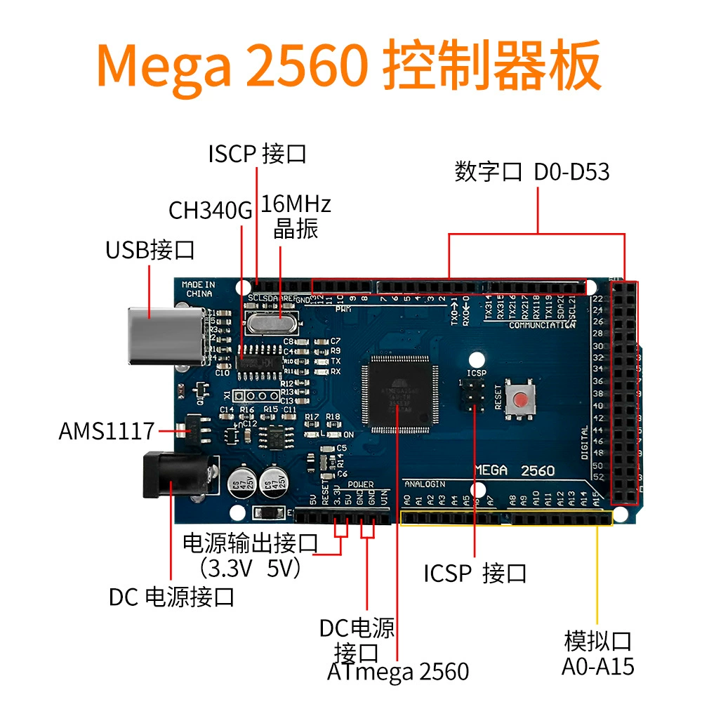 MEGA 2560 подходит для UNO 2560 Unor3 NANO Ultimate Equity Kit