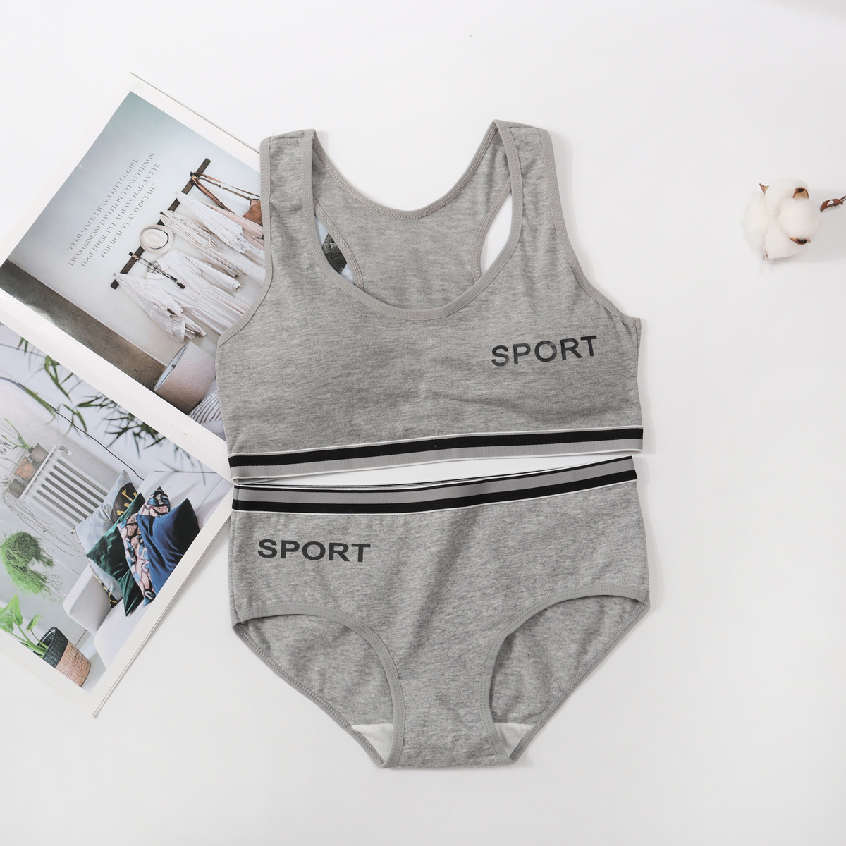 Chaleco de desarrollo de ropa interior para estudiantes de 12 - 16 años de edad, niños de secundaria y escuela secundaria, algodón puro sin anillo de acero, conjunto de sujetadores para niñas