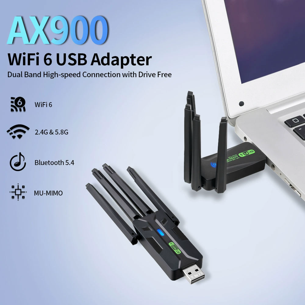 WiFi6 wireless network card USB Bluetooth adapter 5.4 driver-free desktop computer 5G dual-band network reception