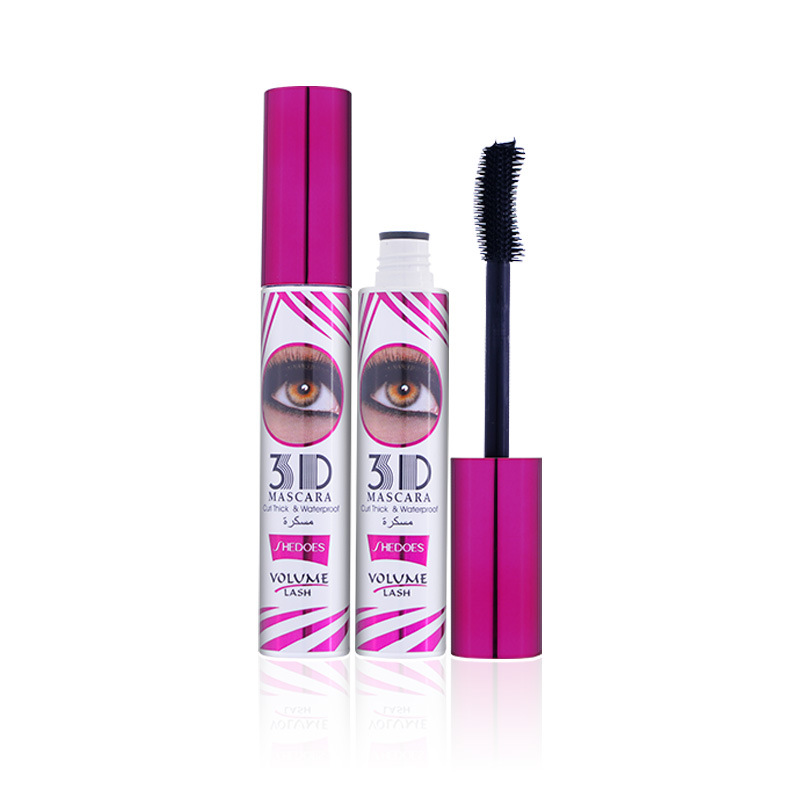 Shedoes estereoscópico 4D impermeable denso anti-transpiración no se desvanece rímel rosa fabricantes de maquillaje de exportación transfronterizos