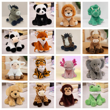 跨境森林动物公仔合集老虎长颈鹿大象豹子狐狸小熊狮子小羊浣熊蝾