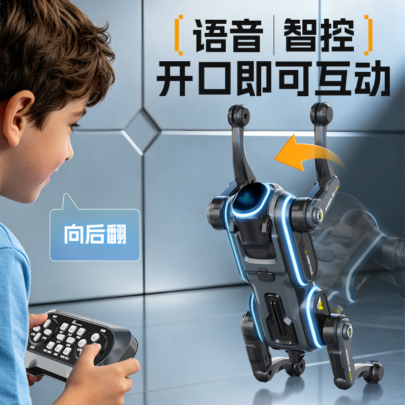 Transfronterizos AI inteligente robot perro control de voz tecnología de programación mecánica perro juguete niño robot control remoto image 4