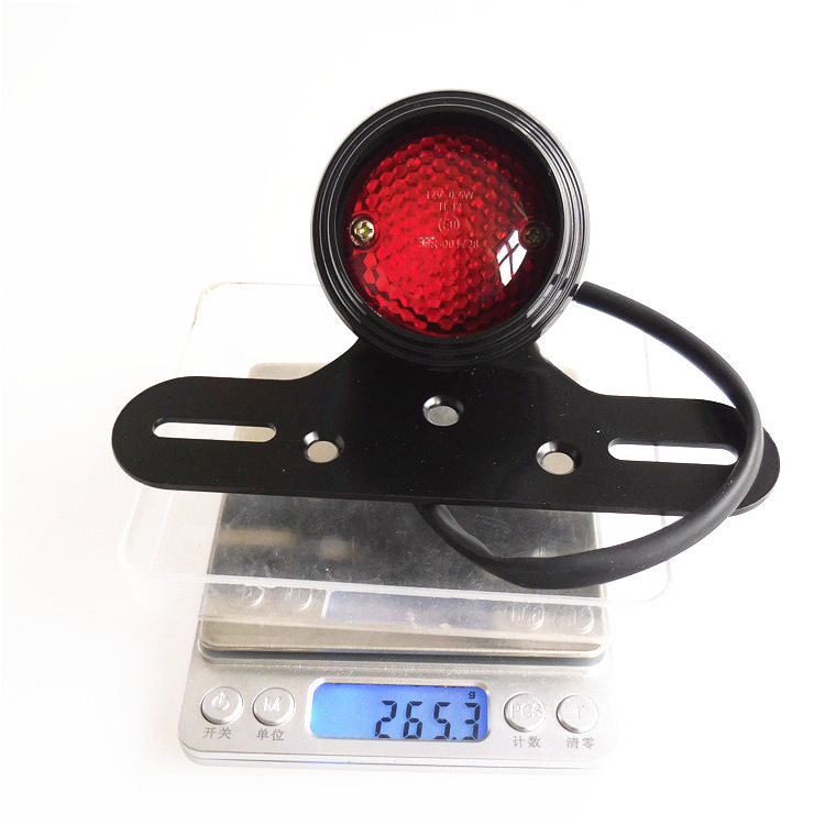 Ch-2021A European and American Motorcycle Retro Modified Led Brake Rear Tail Light Round with Bracket Led Night Running Light