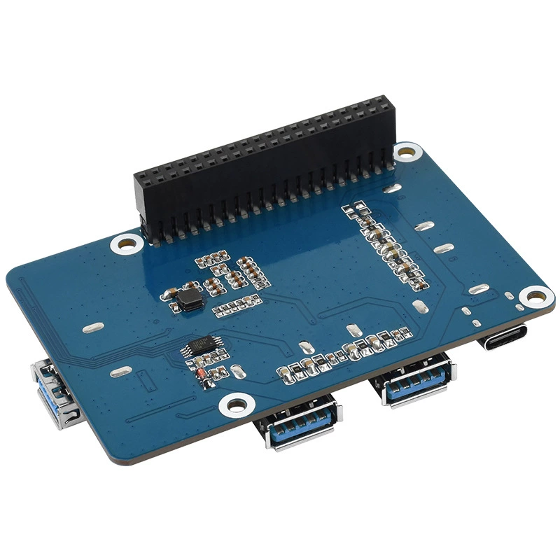 Удлинительный USB-хаб Raspberry Pi 4B/3B Hirrack Drive 4-канальный USB 3.0 с развязкой порта