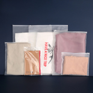 in stock PE transparent clothing zipper bag clothing storage bag packaging bag underwear storage self-sealing bag packaging bag