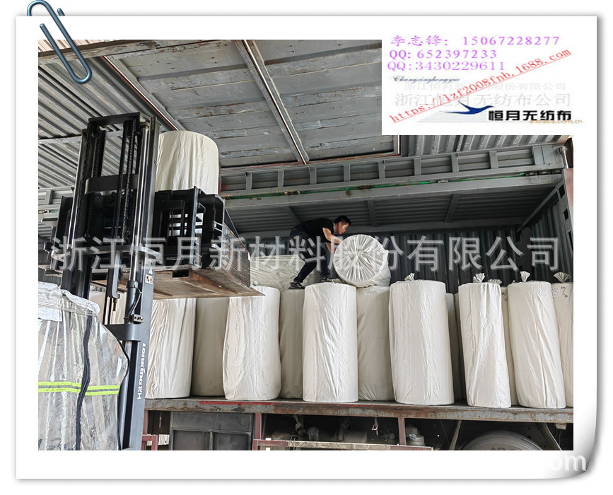 材质双组分浙江光面ES亚光无纺布白色热轧无纺布