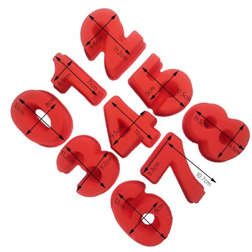 4-inch number 0-9 Arabic mousse silicone cake mold baking three-dimensional number chiffon chocolate mold diy