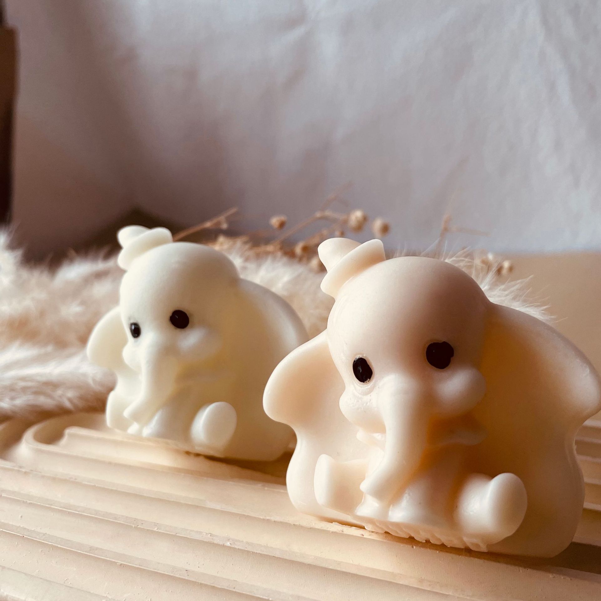 Jiahuimei Tridimensional Elephant Vela Molde de silicona Aromaterapia Jabón hecho a mano Difundir Piedra de fragancia Yeso Molde decorativo de epoxi