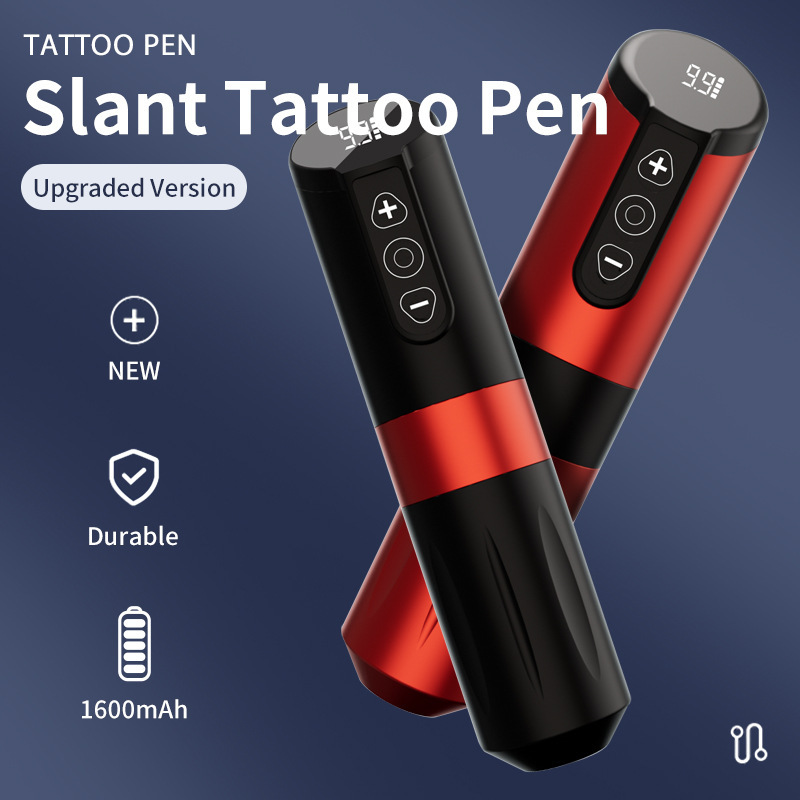 Lanrui Wireless Tattoo Pen Cutting Line Fogging Motor All-In-One Led Lcd Display Tattoo Battery Pen Cross-Border