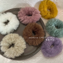 Autumn/Winter New Plush Rabbit Hair Band Korean Style Gentle Sweet Atmosphere Retro Hong Kong Style Hairband French High-End Feel