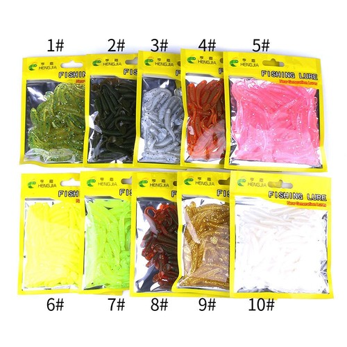 Threaded T-tail soft bait wholesale 50/bag Luya bait spiral root fishing small T-tail soft worm soft bait fake bait so033