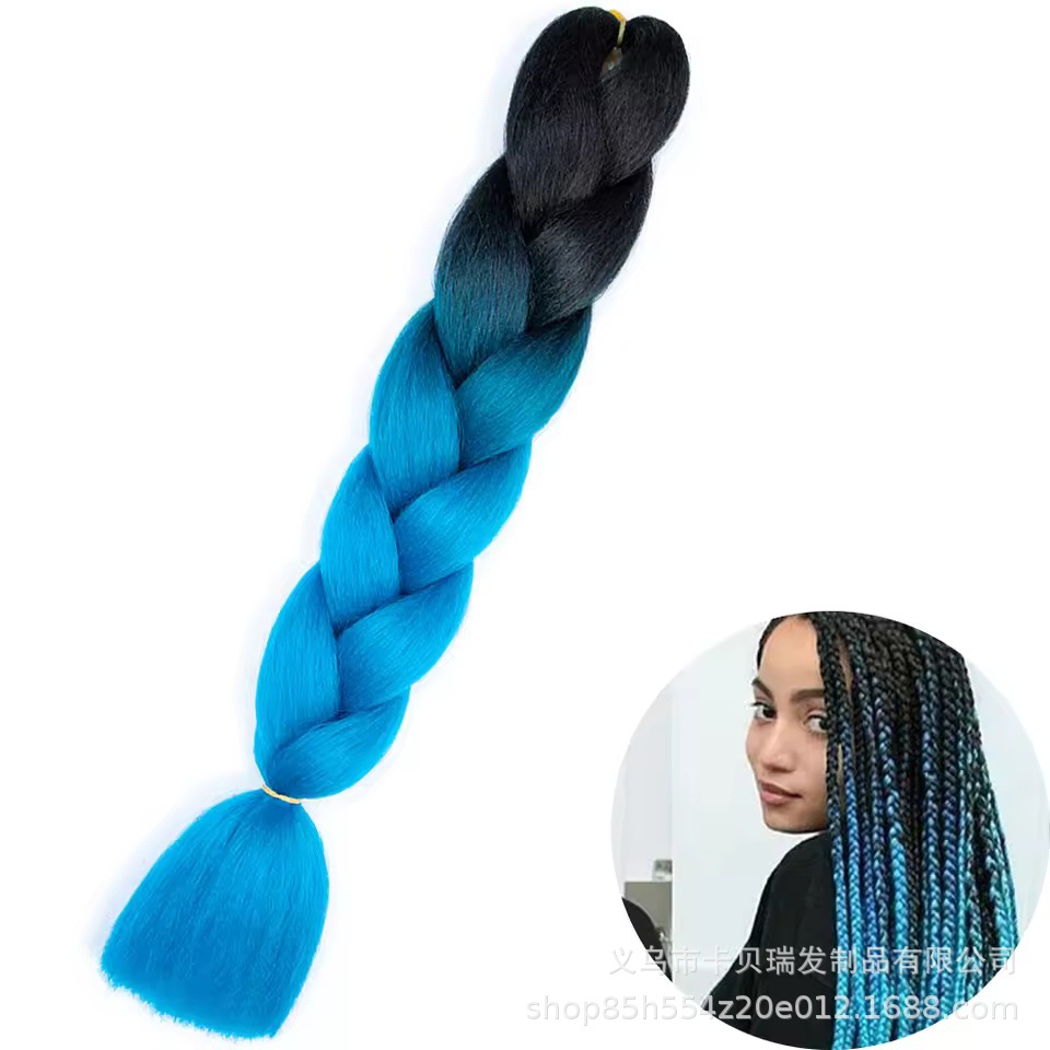 Xuchang pelucas al por mayor seda de alta temperatura teñido africano gran trenza jumbobraid fibra química colorida trenza sucia venta caliente