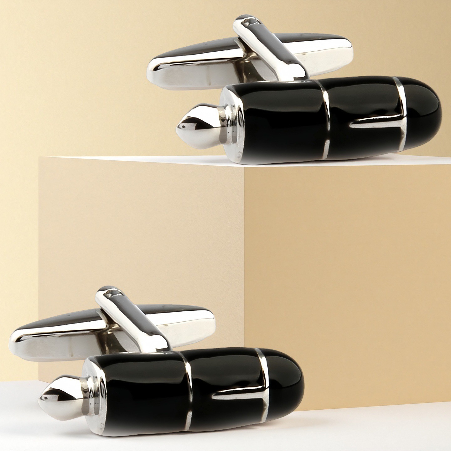 High Quality French Cufflinks Cuff Cufflinks Men's cufflinks Pictographic Pen Cufflinks Black