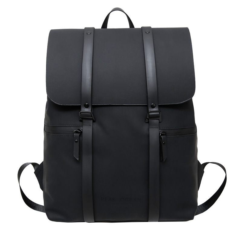 Mochila de estudiantes universitarios, nueva tendencia transfronteriza, mochila de pareja, mochila de computadora de cuero PU casual simple