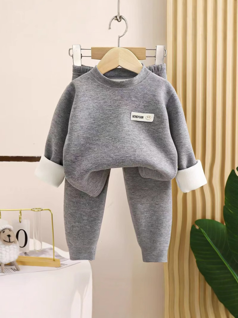 Trajes de calentamiento para niños más terciopelo engrosado otoño y invierno nuevo bebé ropa interior de fondo ropa interior de otoño para niños pantalones de otoño para niños