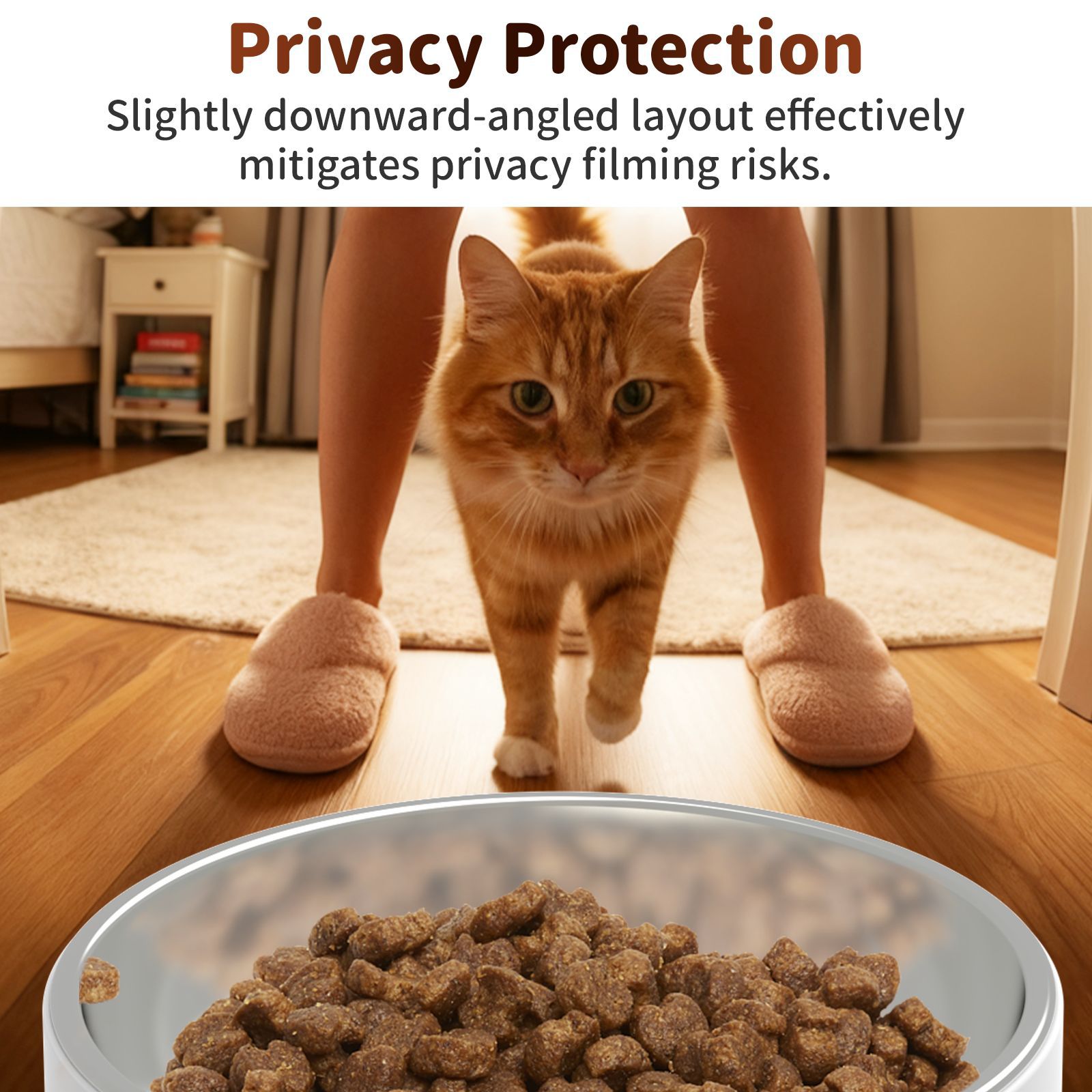 Fábrica de alimentación automática inteligente para mascotas con cámara plegable 2K HD gran capacidad nuevo transfronterizo