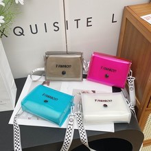 休闲百搭斜跨包女2024夏季新款pvc透明包包简约化妆单肩包女斜挎