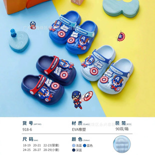 Children's summer slippers for boys and girls baby non-slip soft-soled sandals small and medium-sized children's sandals two-wear cartoon hole shoes