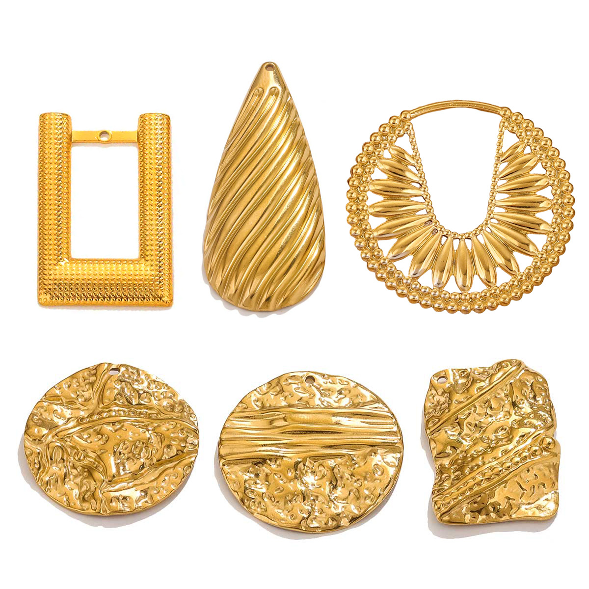 Joyas de acero inoxidable transfronterizas geometría simple anillo grande exageración auriculares accesorios accesorios DIY accesorios accesorios al por mayor