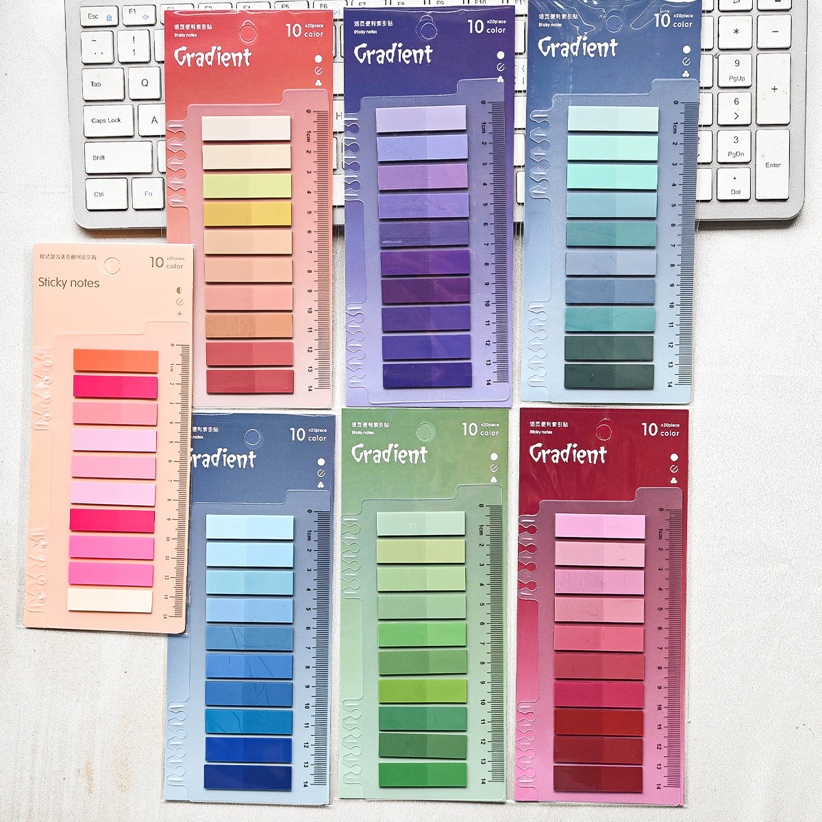 Fabricante de color Morandi para mascotas, pegatinas de índice transparentes, combinación de pegatinas adhesivas para tomar notas