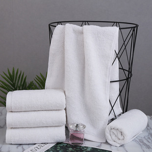Hotel Linen Towel Bath Towel Wholesale Factory Five-Star Hotel Hotel B&B Cotton White Pure Cotton Bath Towel