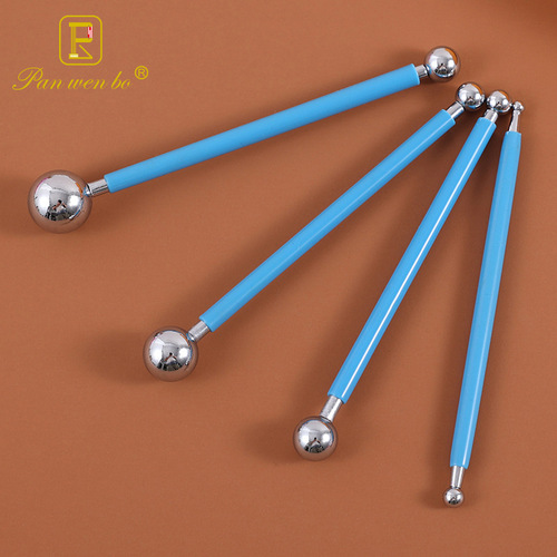 4 8-head solid spherical pill stick carving set steel ball pen ultra-light clay soft clay fondant flower modeling tool