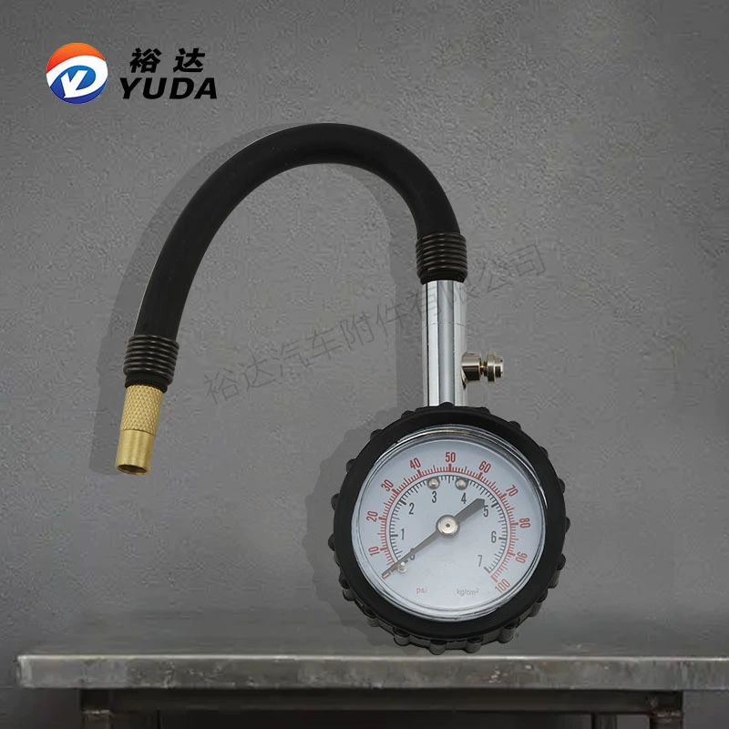 Пластиковый механический манометр для шин, счетчик газа в шинах, 100 фунтов на квадратный дюйм, автомобильное высокоточное обнаружение давления воздуха, ремешок для часов, клапан