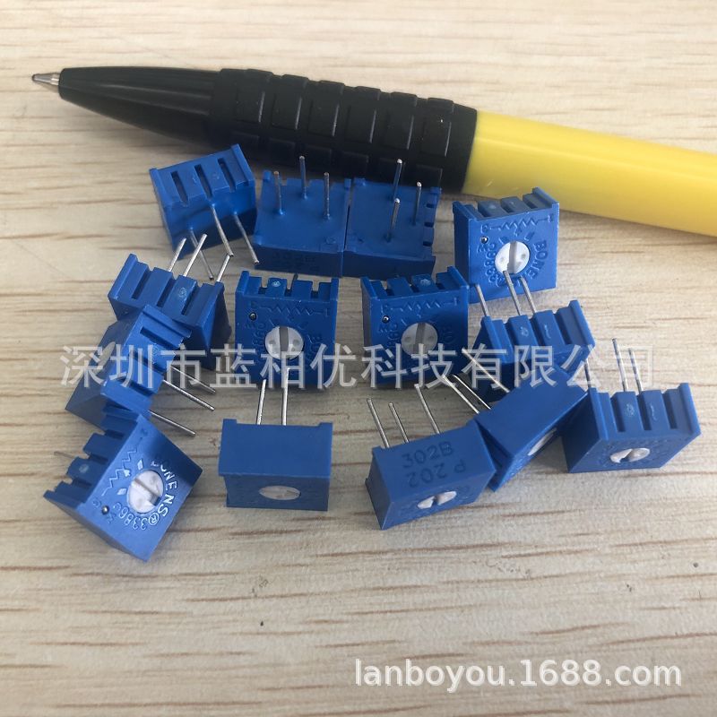 直插件 3386P可调电阻 微调可变电位器 3386P-1-202LF 3386P-2K