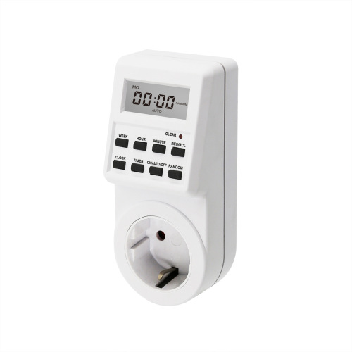 Manufacturer supplies European standard small screen timer switch smart socket, timer socket, household timing socket