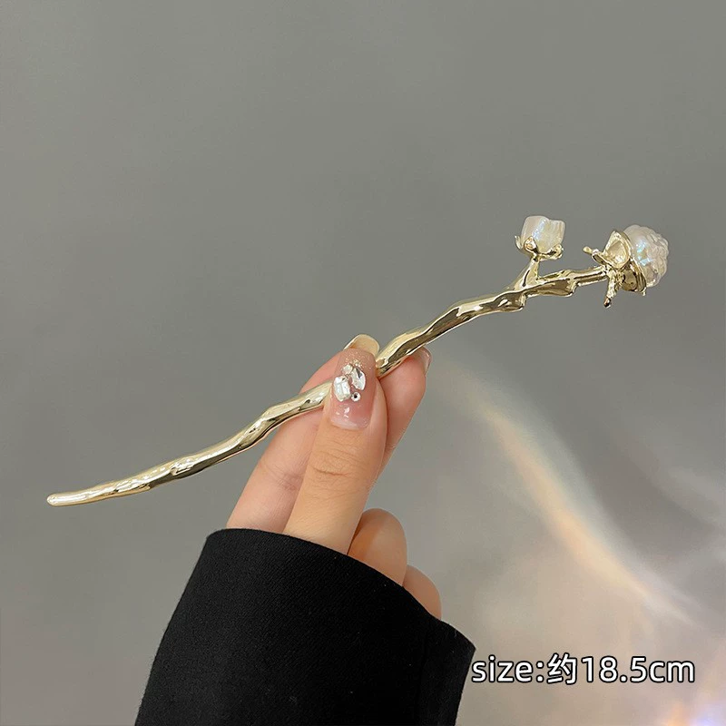 Китайская заколка HanfuHairgrip, цветы и кисточки, аксессуар для волос, 22 см, легкий