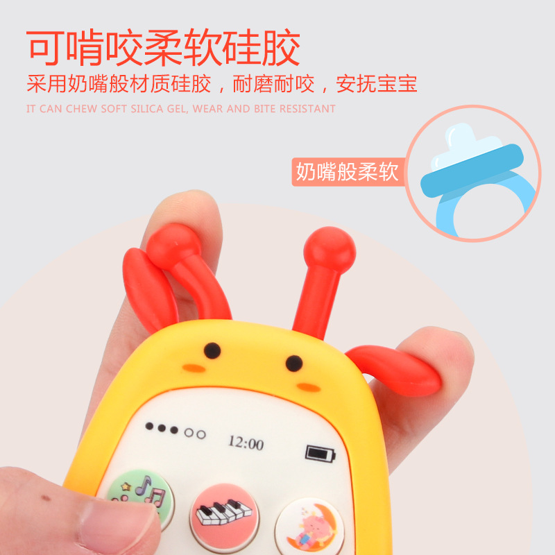 New Simulation Baby Toy Phone Children's Phone Teether Music Story Girl Bilingual Early Education Toy Wholesale